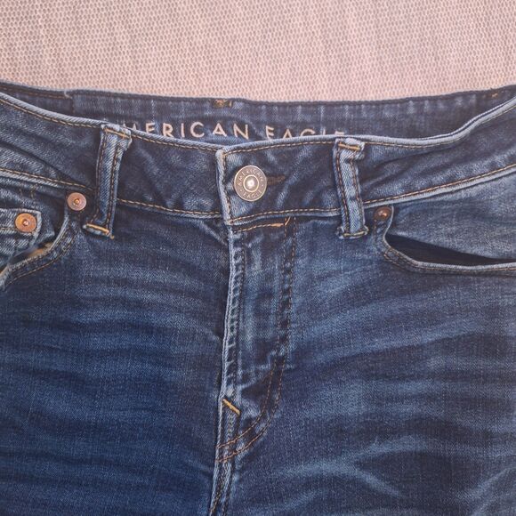 American Eagle Jeans Mens 30x30 Original Boot Cut Dark Wash Casual y2k Workwear - Picture 4 of 16